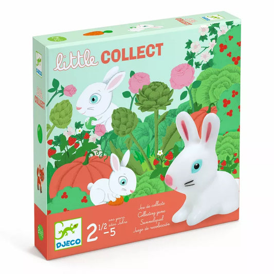 A Djeco Toddler Game Little Collect puzzle box with a picture of two rabbits.