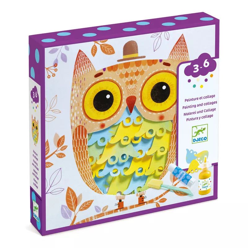 A Djeco puzzle box with a picture of an owl.