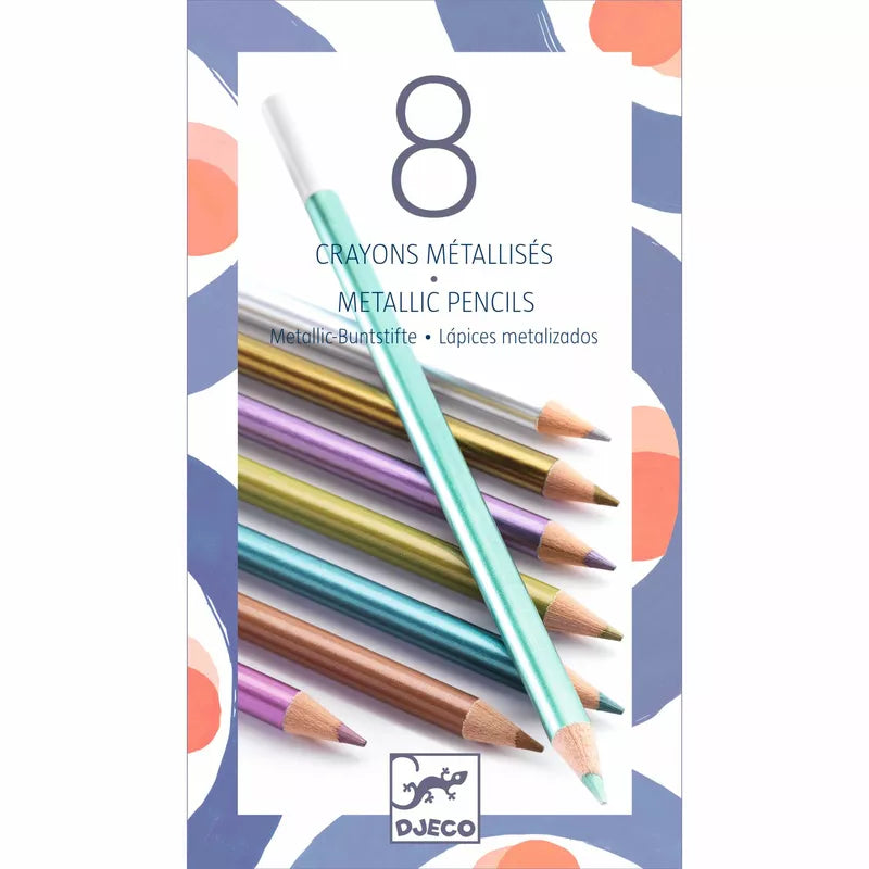 A box of Djeco Pencils- 8 metallic pencils.