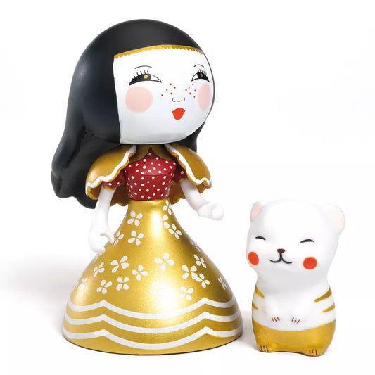 A Djeco Arty Toys Mona & Moon figurine on a white background.
