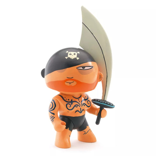A Djeco Arty Toys Tatoo figurine of a pirate.