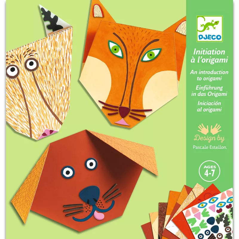 Origami Kit with Djeco Origami Animals and Stickers. Explore the art of origami with this comprehensive kit that includes Djeco Origami Animals and an assortment of stickers for extra creative fun!