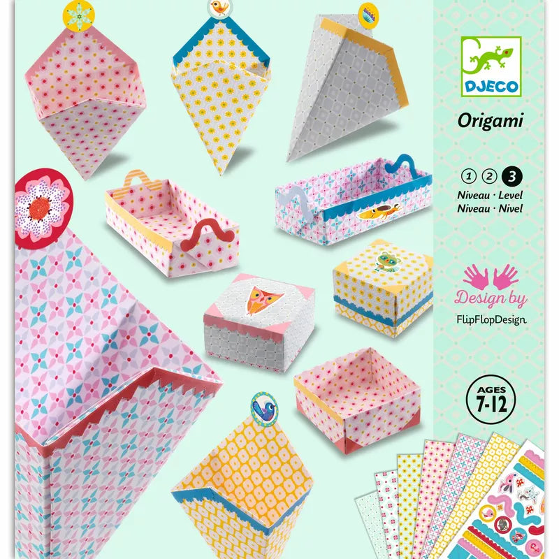 Djeco Origami Small boxes - 77 pieces including small boxes.