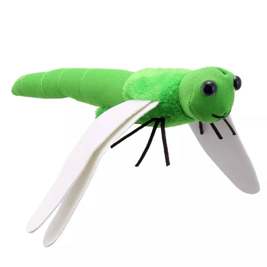 A Dragonfly Finger Puppet, sized for children or adults’ fingers. Soft padded body, with realistic colours.