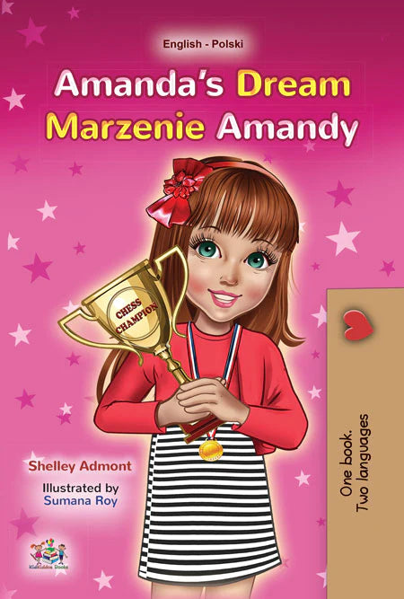 The cover of Kidkiddos' Amanda's Dream English/Polish Children's Book.