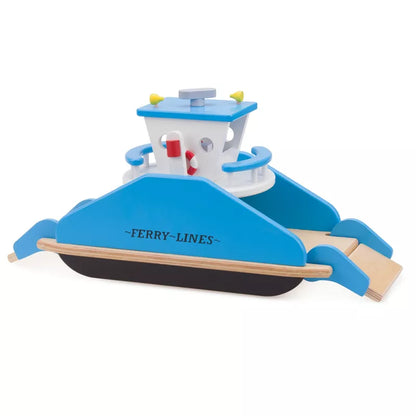 New Classic Toys Ferryboat Wooden Toy with a wooden paddle.