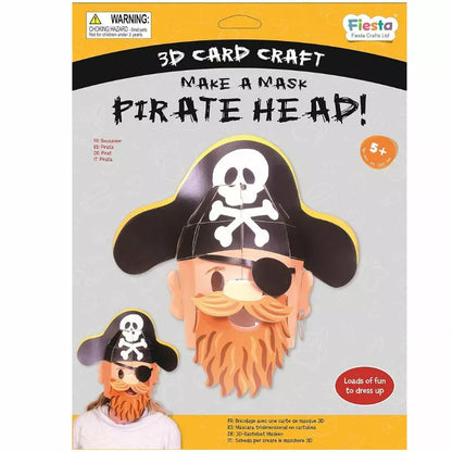 Create a Fiesta Crafts 3D Mask Pirate with this fun arts & crafts project using 3D card craft techniques.