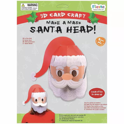 This Fiesta Crafts 3D Mask Santa is a craft kit that allows you to create a Santa head mask.