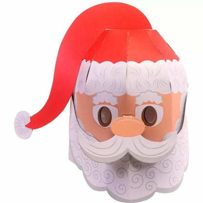 A Fiesta Crafts 3D Mask Santa with a red hat, perfect for arts & crafts and toy enthusiasts.