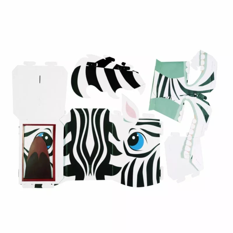 a Zebra 3D Mask with a picture of a giraffe.