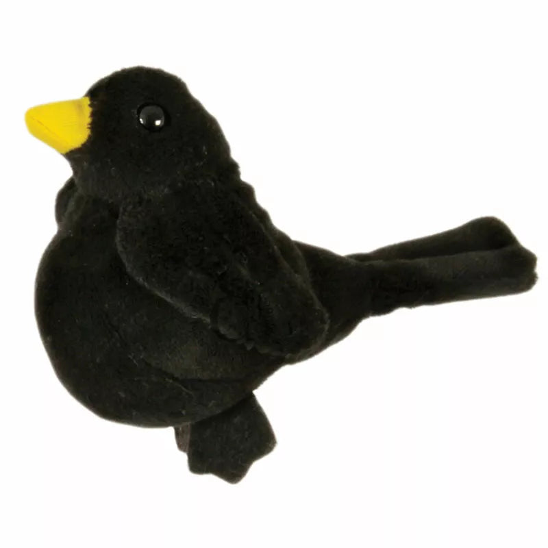 A Blackbird Finger Puppet, sized for children or adults’ fingers. Soft padded body, with realistic colours.