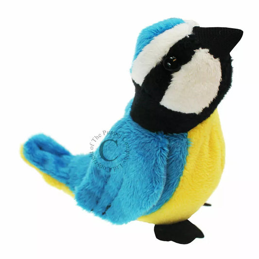 A Blue Tit Finger Puppet, sized for children or adults’ fingers. Soft padded body, with realistic colours.