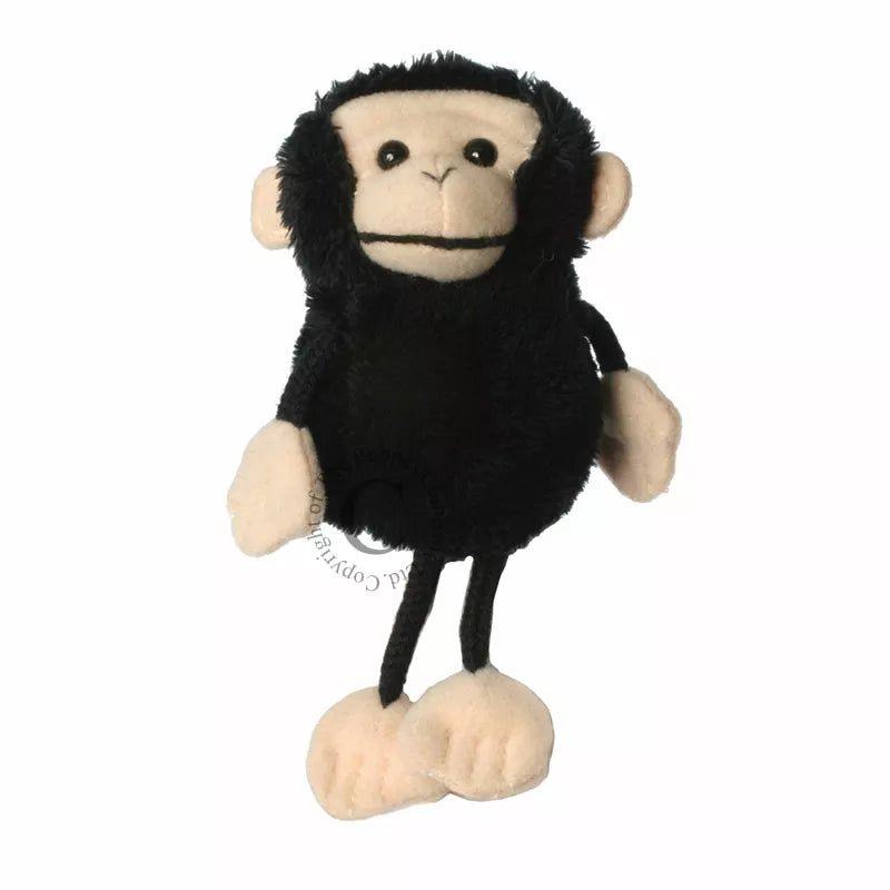 A Chimp Finger Puppet, sized for children or adults’ fingers. Soft padded body, with realistic colours.