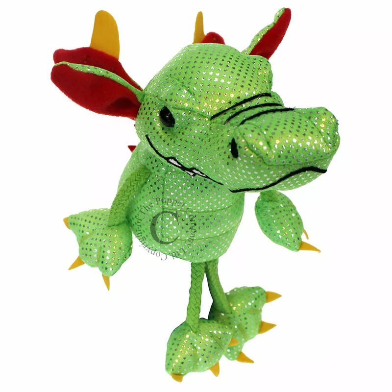 A Dragon Finger Puppet Green, sized for children or adults’ fingers. Soft padded body, with realistic colours.