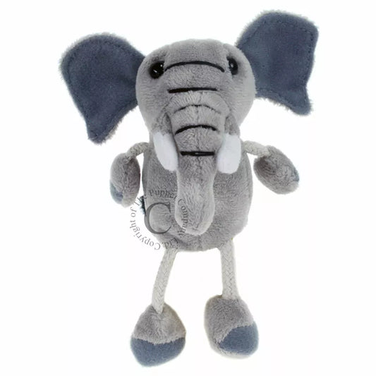 A Elephant Finger Puppet, sized for children or adults’ fingers. Soft padded body, with realistic colours.