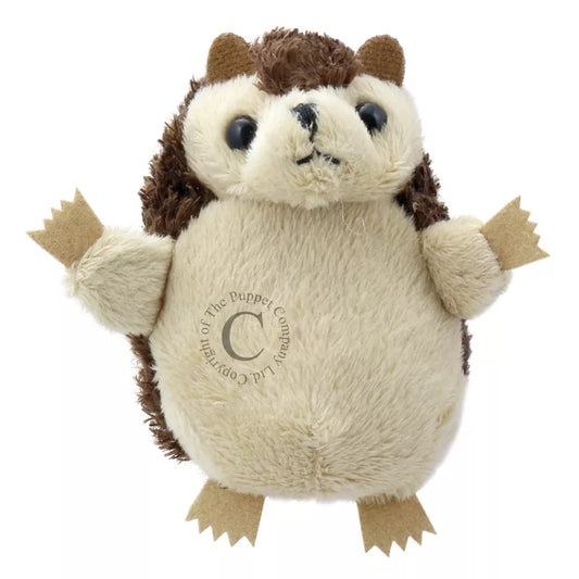 A Hedgehog Finger Puppet, sized for children or adults’ fingers. Soft padded body, with realistic colours.