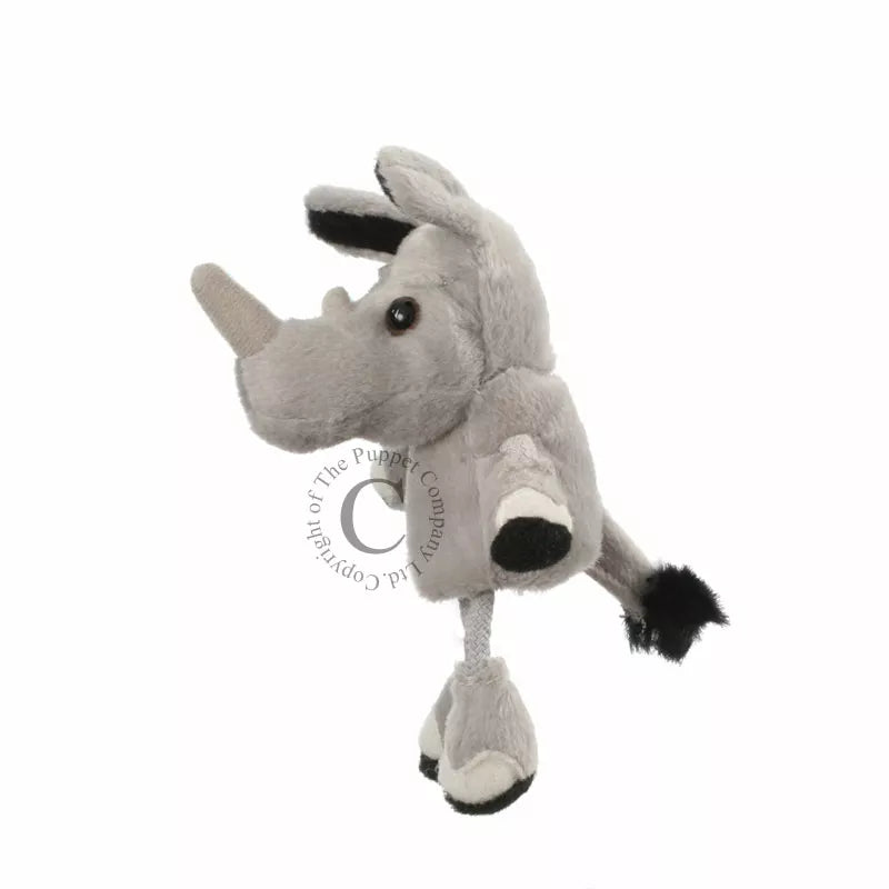 A Rhino Finger Puppet, sized for children or adults’ fingers. Soft padded body, with realistic colours.