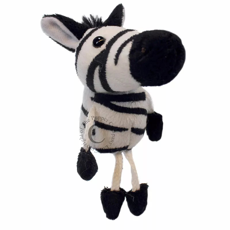 A Zebra Finger Puppet, sized for children or adults’ fingers. Soft padded body, with realistic colours.