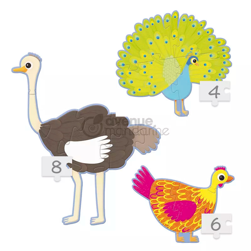 3 XL Feathered creatures Puzzles