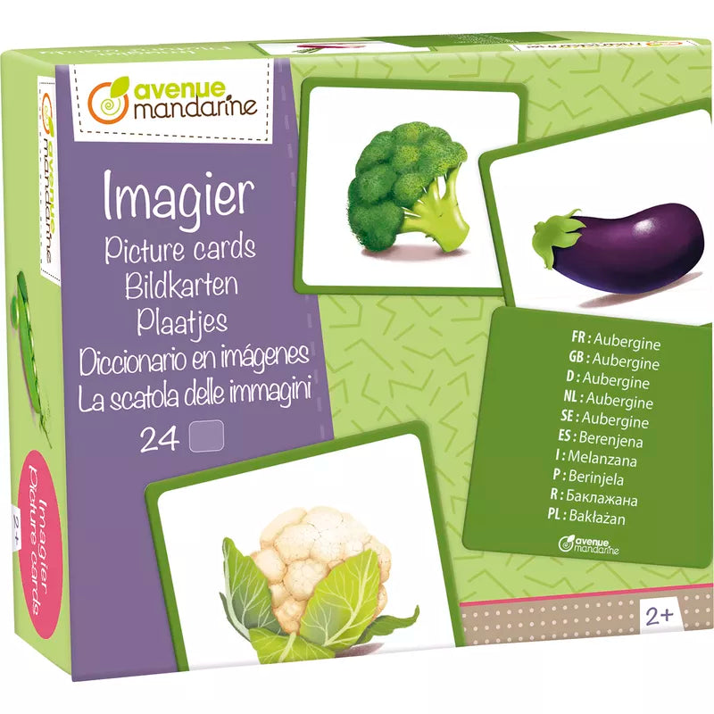 A box of Picture Cards Vegetables.