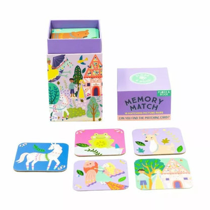 a Floss & Rock Memory Match Fairy Tale game in a box.
