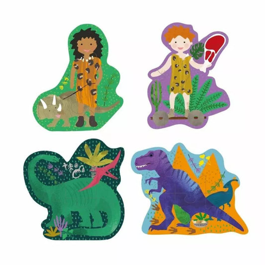 A Floss & Rock First Puzzle Dino set of four stickers of dinosaurs.