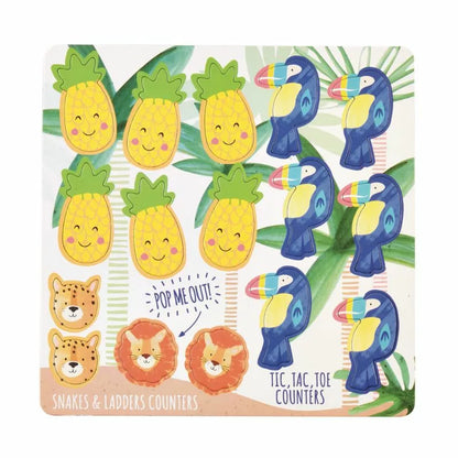 a Floss & Rock Magnetic Fun & Games Jungle with a bunch of pineapples and toucans.