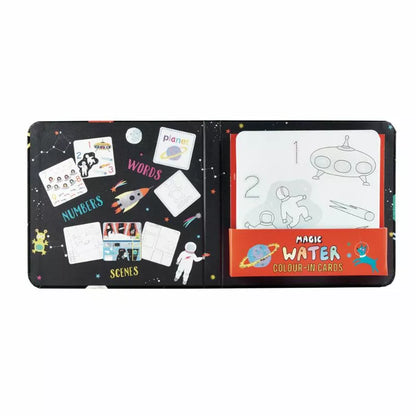 A Floss & Rock Space Water Cards with pictures of space themes.