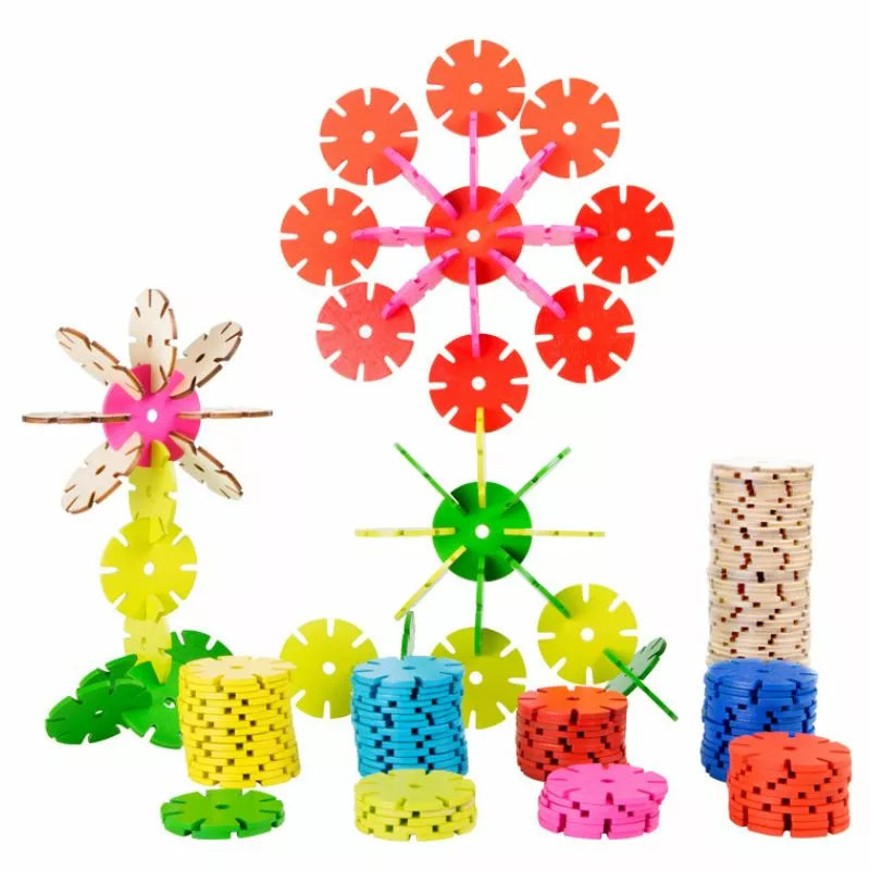 A group of Flower Connecting Games made out of paper.