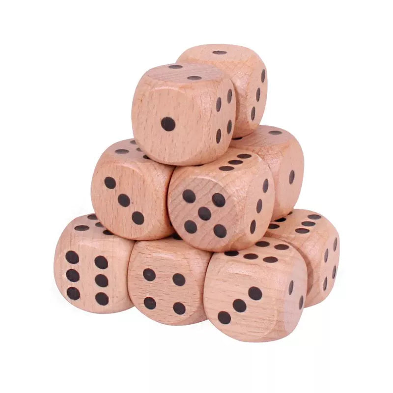A stack of Bigjigs Giant Dice set of 4 on a white background, perfect for indoor family games.