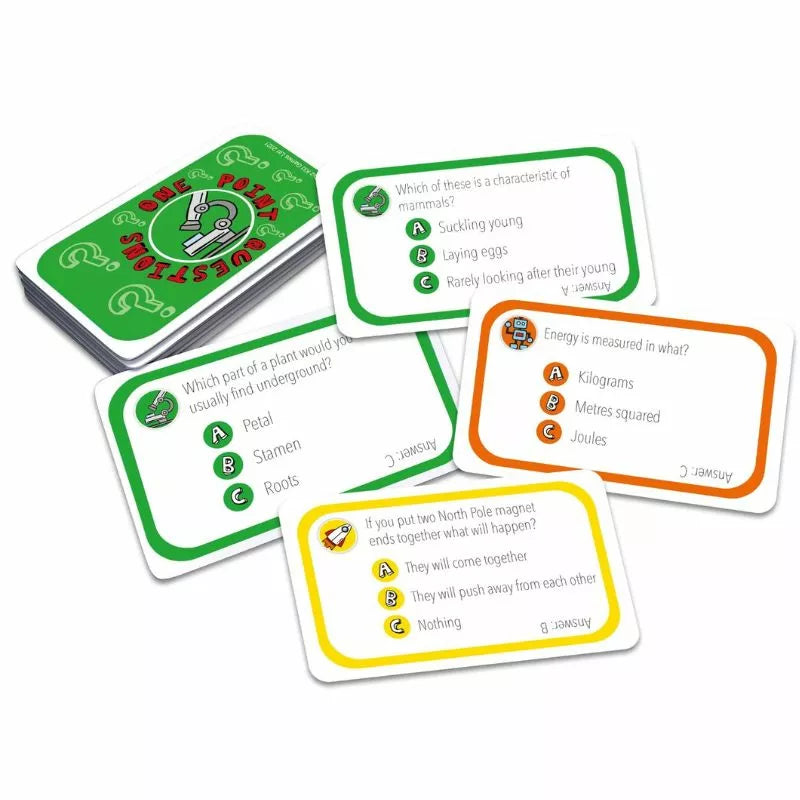 An eco-friendly Go Genius Science Board Game with a green and orange background.