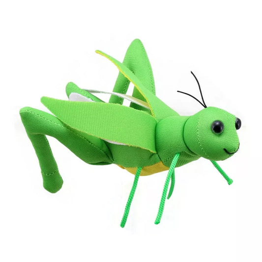 A Grasshopper Finger Puppet, sized for children or adults’ fingers. Soft padded body, with realistic colours.