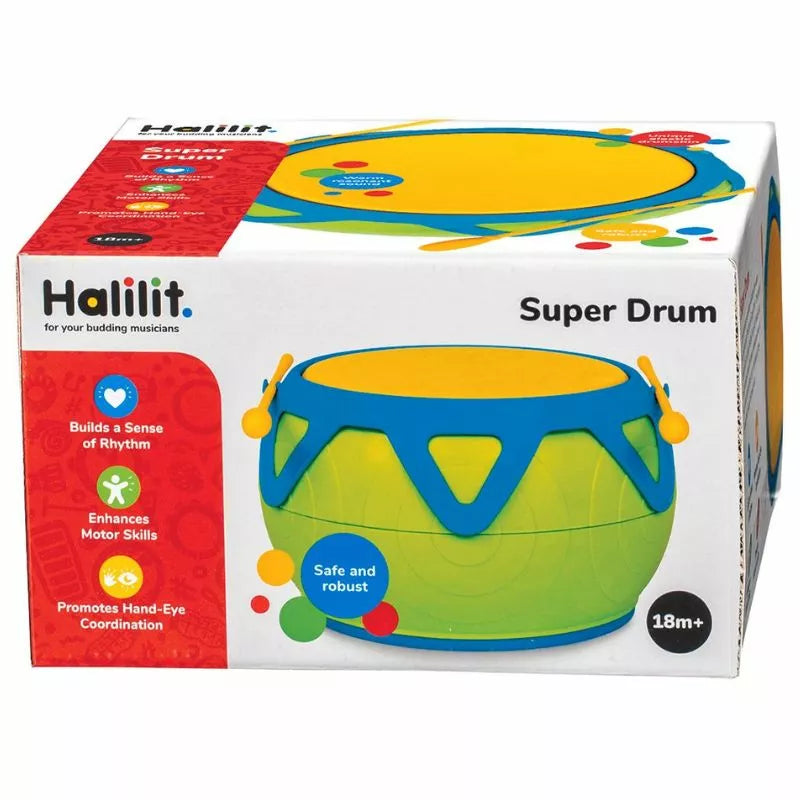 A box with a Halilit Super Drum.