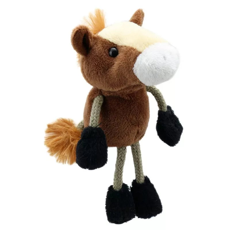 A Horse Finger Puppet, sized for children or adults’ fingers. Soft padded body, with realistic colours.