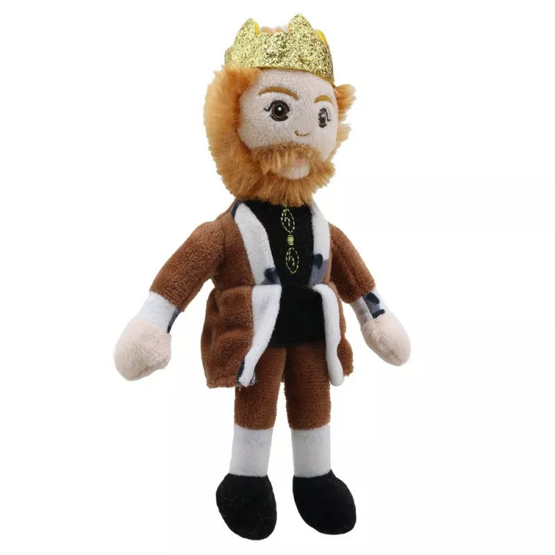 A Finger Puppet King, sized for children or adults’ fingers. Soft padded body, with realistic colours.