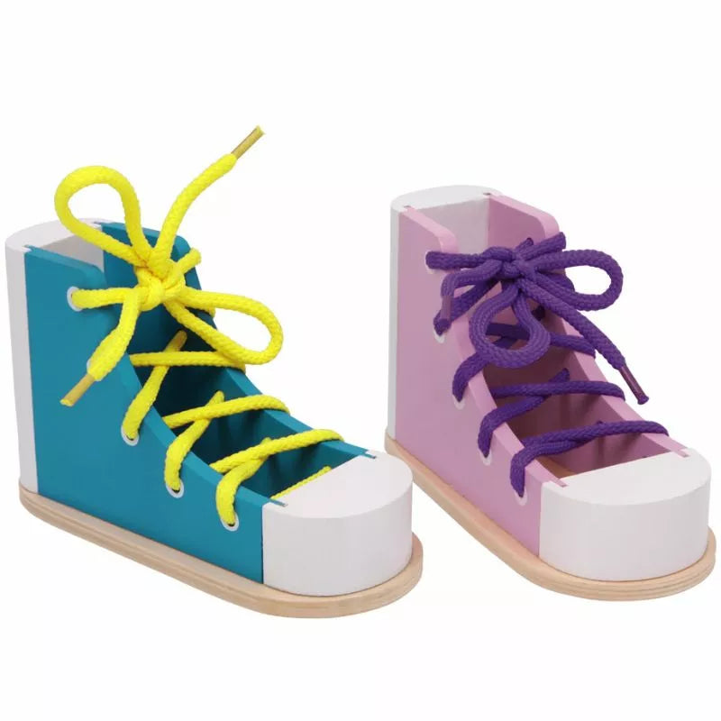 A pair of Colourful Threading Shoes.