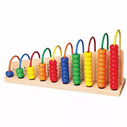 A New Classic Toys Learning Maths with a number of colorful beads.