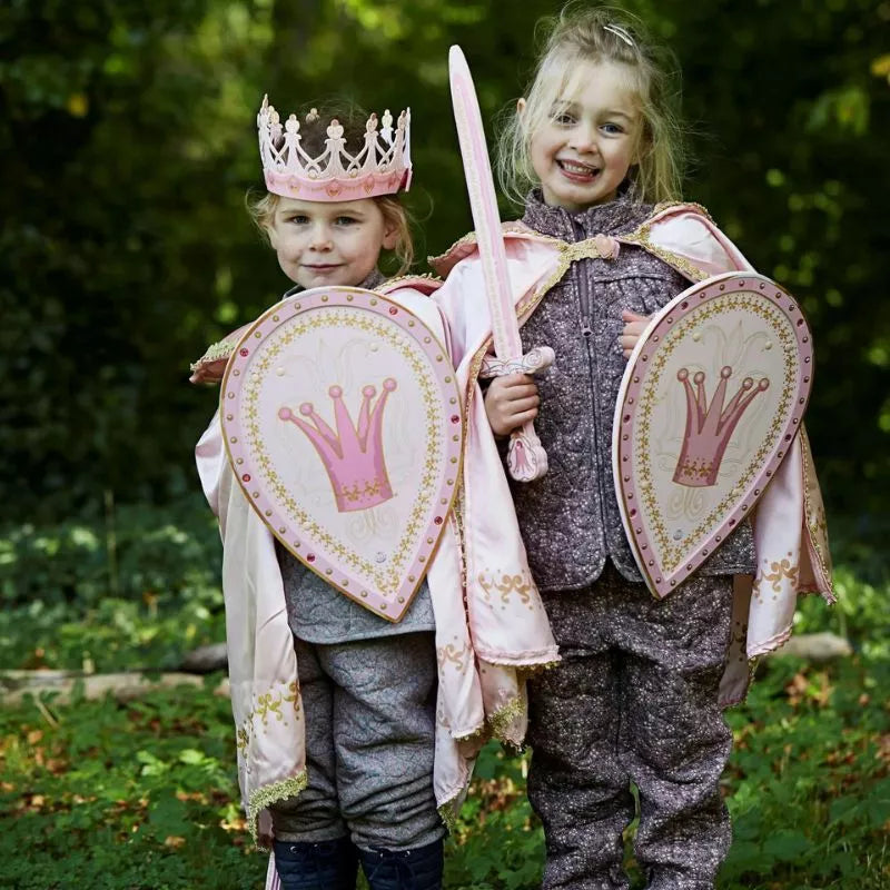 two little girls dressed up as Liontouch Queen Rosa Capes.
