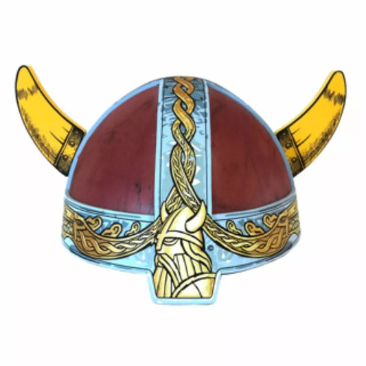 This Liontouch Viking Helmet, designed for pretend play, features bold horns and is placed on a clean white background.