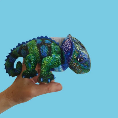 The Puppet Company Chameleon (Blue-Green)  Finger Puppet – Little Creatures Range