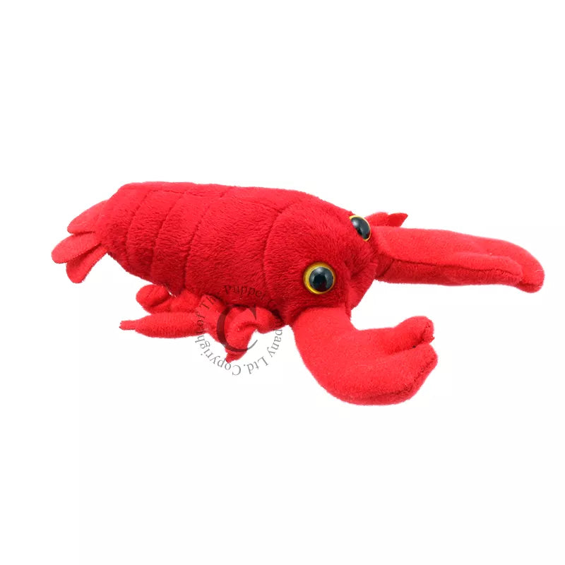 A Red Lobster Finger Puppet, sized for children or adults’ fingers. Soft padded body, with realistic colours.