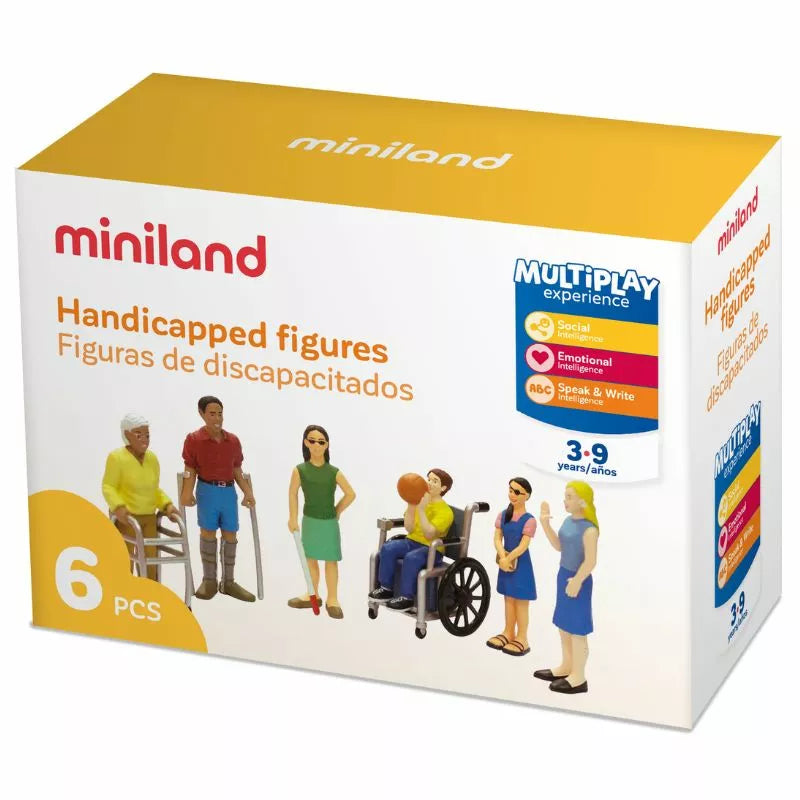 A box of Miniland Figures with functional diversity.