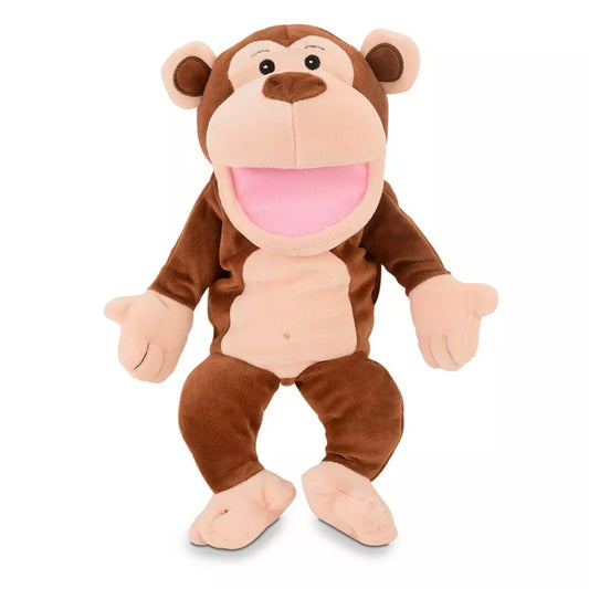 A Fiesta Crafts Monkey Hand Puppet with a smile on its face.