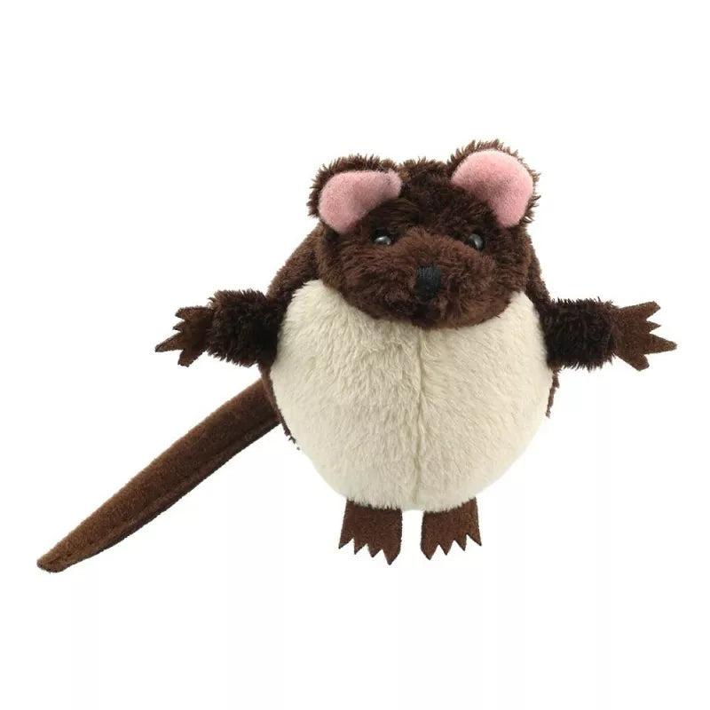 A Brown Mouse Finger Puppet, sized for children or adults’ fingers. Soft padded body, with realistic colours.
