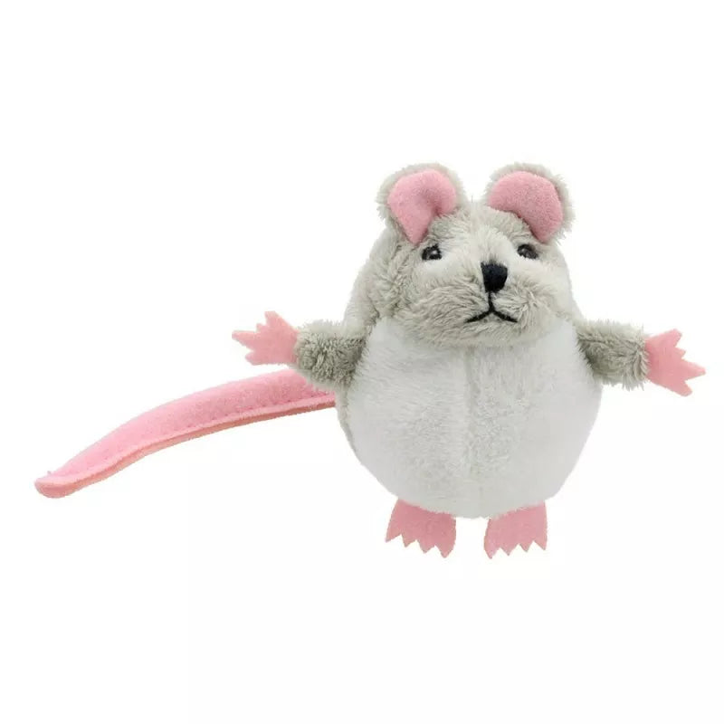 A Grey Mouse Finger Puppet, sized for children or adults’ fingers. Soft padded body, with realistic colours.