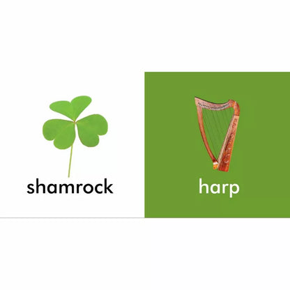 My First Book of Ireland displays the Irish symbols of shamrock and harp.