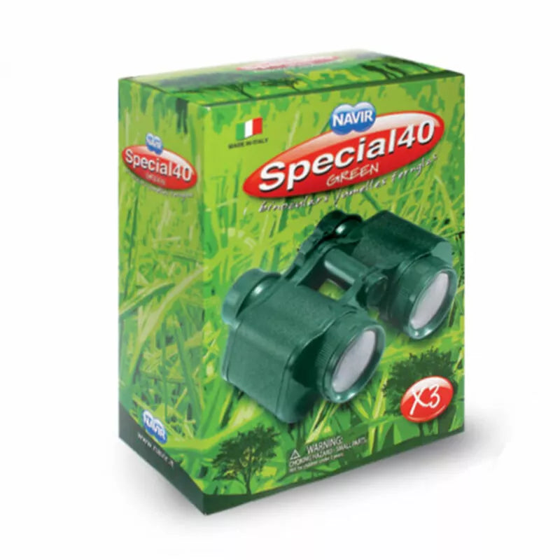 A Navir Binoculars Special 40 Green with Case in a box, perfect for outdoor play and children.