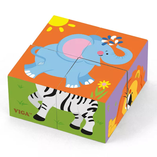 Cube Puzzle Wild Animals