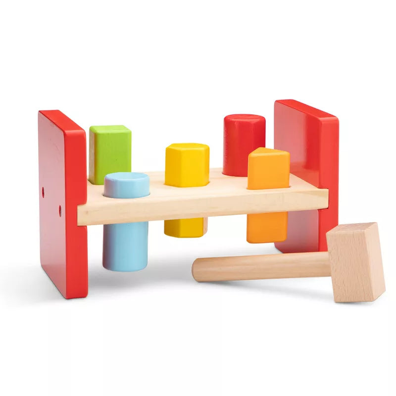 A durable New Classic Toys Hammer Bench that promotes fine-motor skills for 18 months and up.
