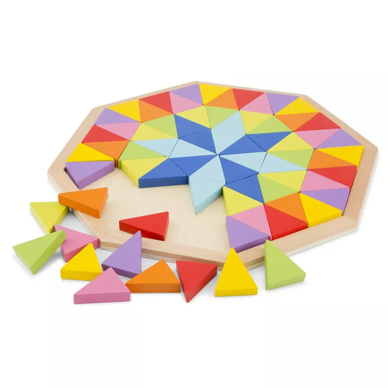 The New Classic Toys Octagon Puzzle has colorful shapes on a white background.